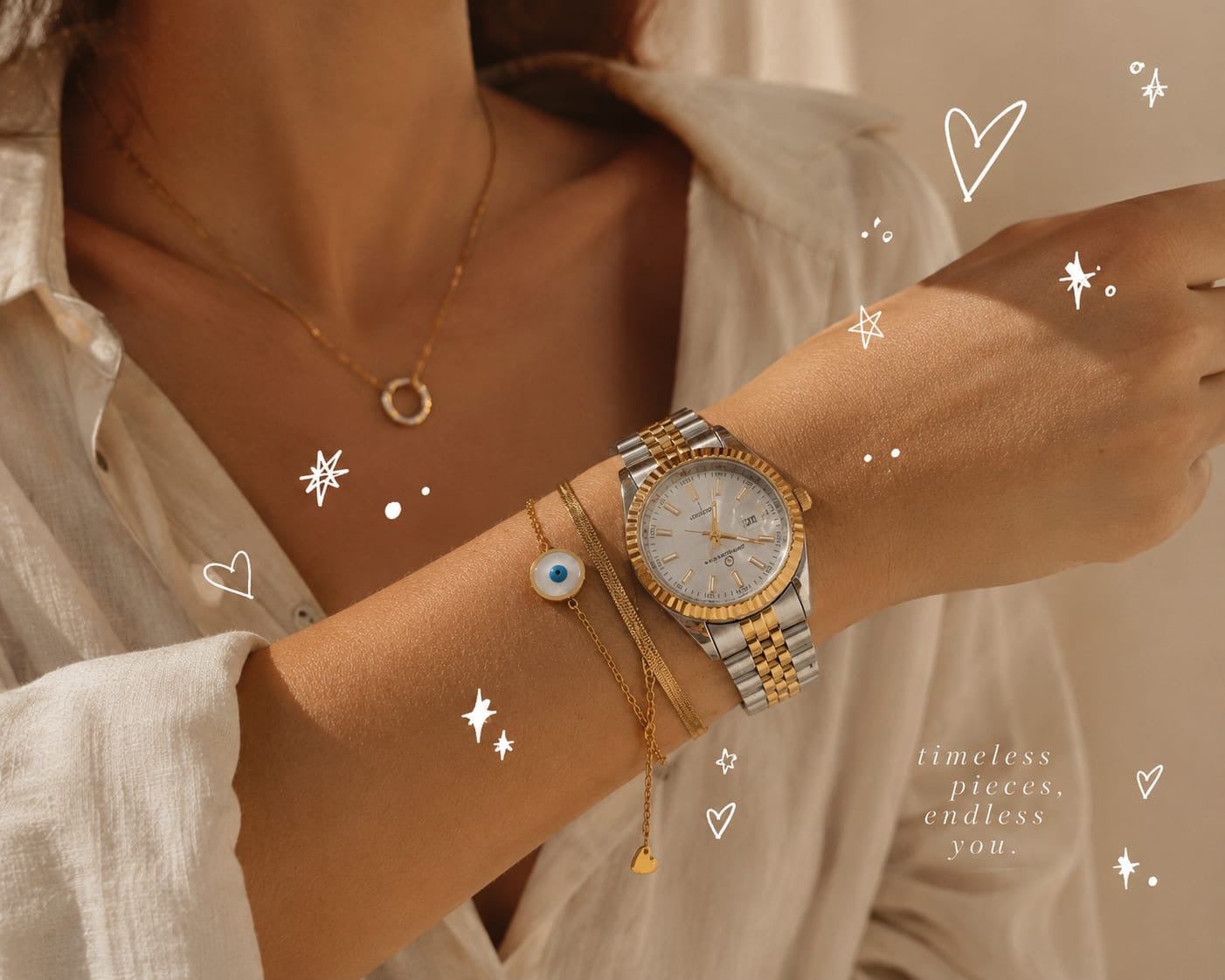 Prisimore Golden Aura Evil Eye Bracelet