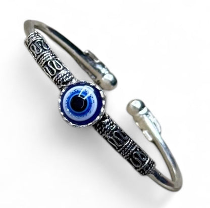 Pure Silver Evil Eye Bracelet