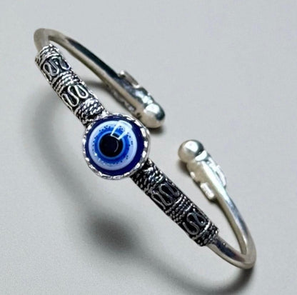 Pure Silver Evil Eye Bracelet
